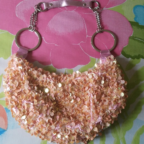 Unbranded Handbags - 💗5/$10 Sparkles beaded Pink small Shoulder Bag
